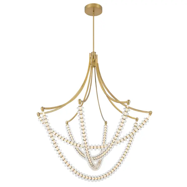 Pearl 49.25" LED Chandelier in Legacy Brass - Image 6