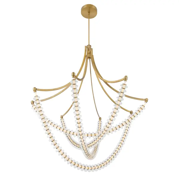 Pearl 49.25" LED Chandelier in Legacy Brass - Image 7