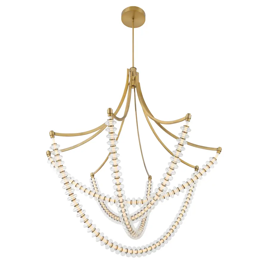 Pearl 49.25" LED Chandelier in Legacy Brass - Image 7