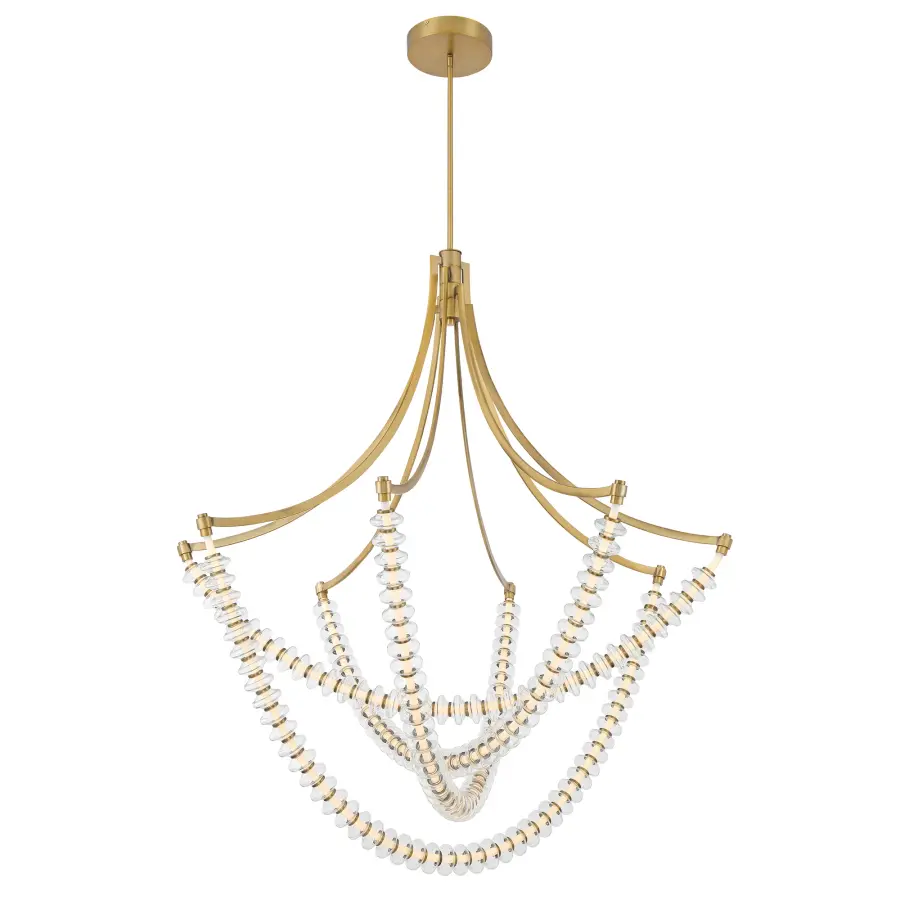 Pearl 49.25" LED Chandelier in Legacy Brass - Image 8