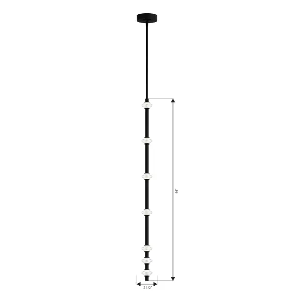 Pearl 2.5" LED Mini Pendant in Dark Matte Black - Image 4