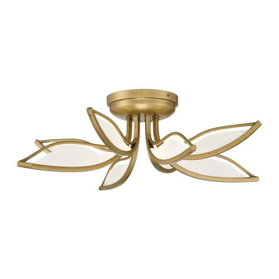 Papilio 21" LED Flush Mount in Legacy Brass - Image 1