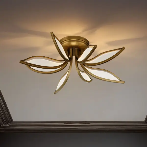 Papilio 21" LED Flush Mount in Legacy Brass - Image 4