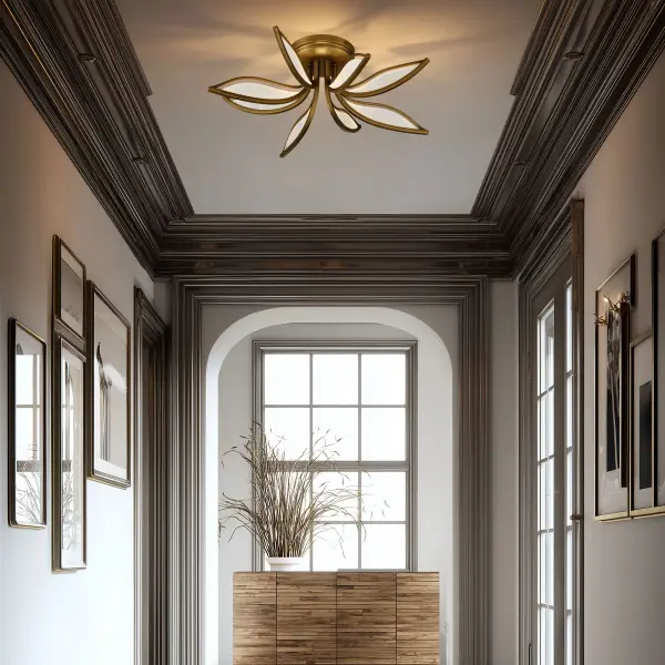Papilio 21" LED Flush Mount in Legacy Brass - Image 5