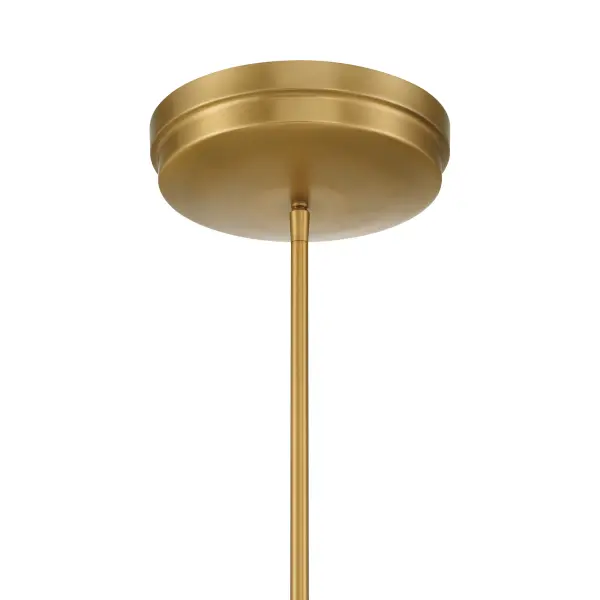 Striking Linear LED Chandelier with Warm Brass Finish - Image 6