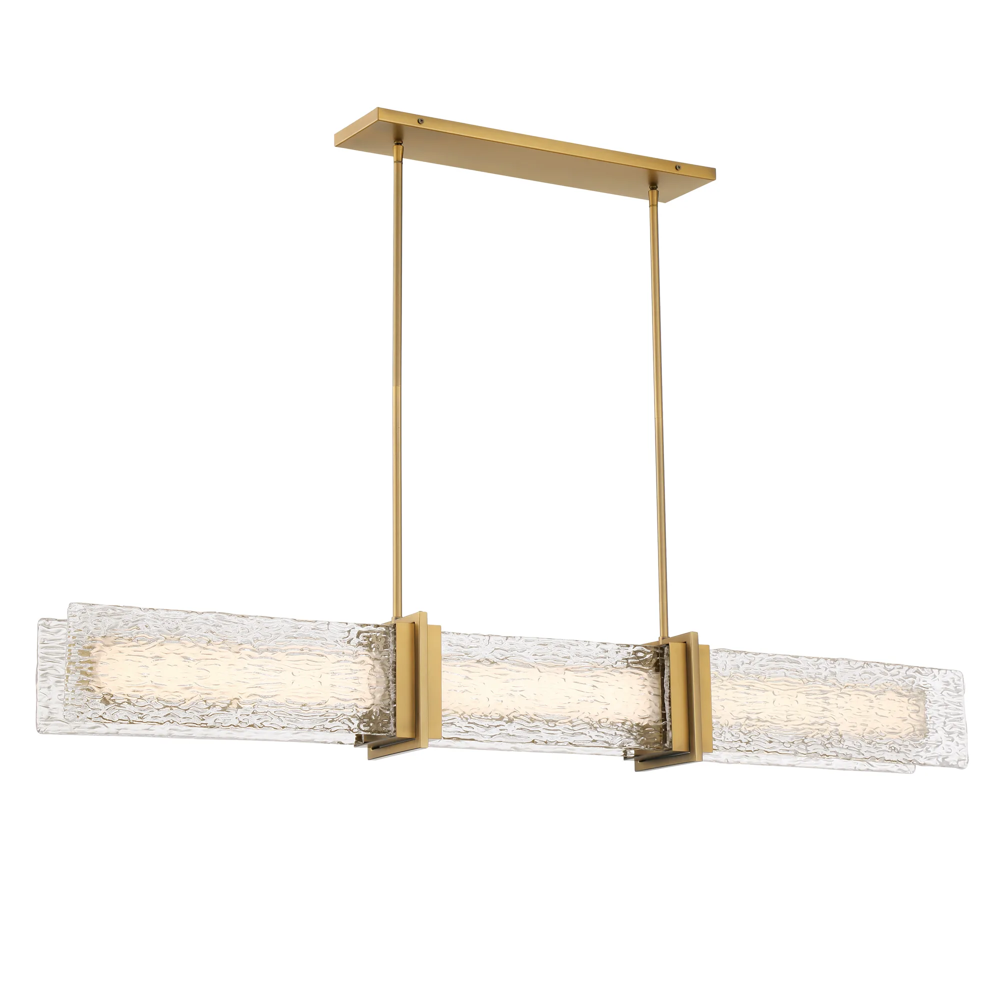 Lumina 52" LED Island Light in Legacy Brass