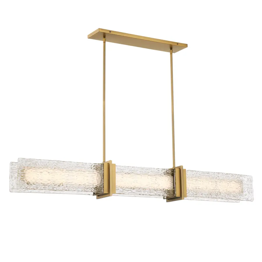 Lumina 52" LED Island Light in Legacy Brass - Image 1