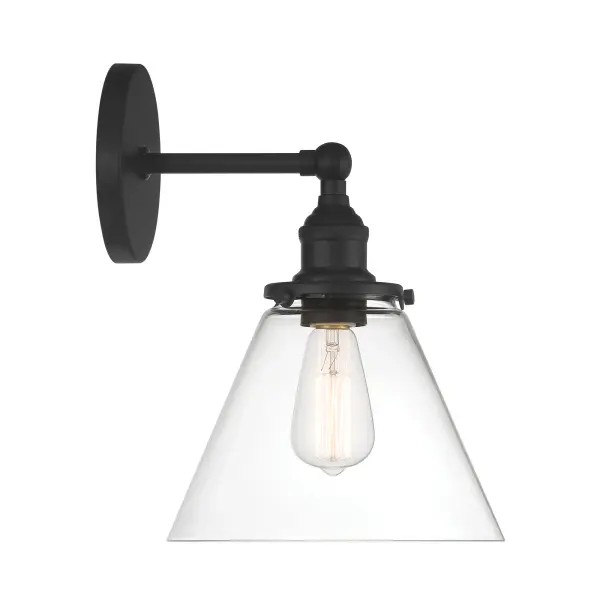 Barwell 1 Light Wall Sconce in Coal Black - Image 3