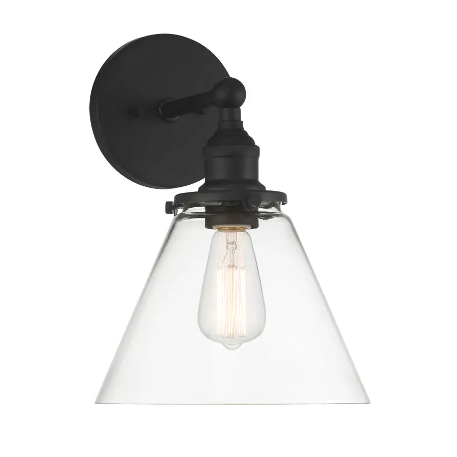 Barwell 1 Light Wall Sconce in Coal Black - Image 5