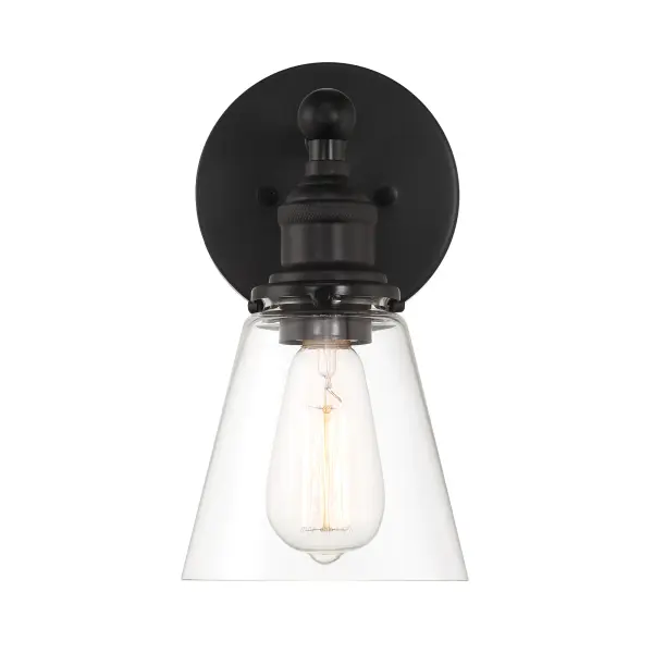Barwell 1-Light Wall Sconce in Coal Black - Image 2