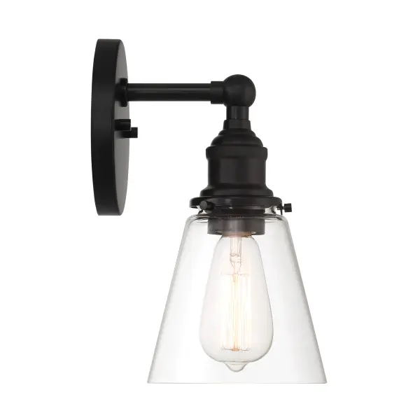 Barwell 1-Light Wall Sconce in Coal Black - Image 3