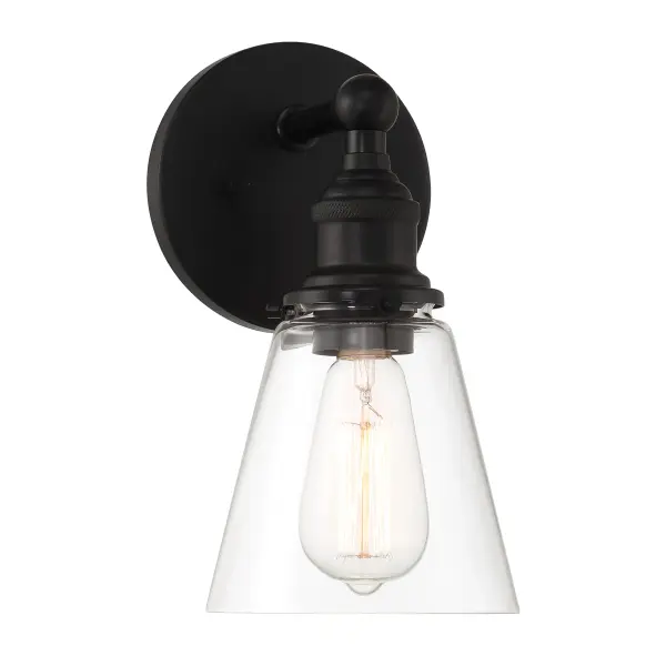 Barwell 1-Light Wall Sconce in Coal Black - Image 5