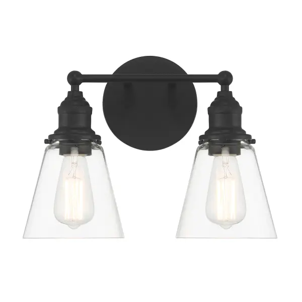 Barwell 2-Light Vanity in Coal Black - Image 1