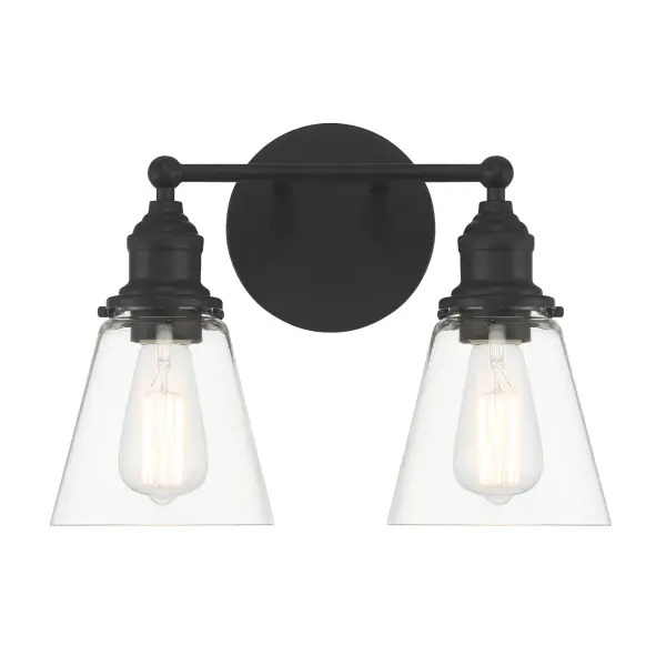 Barwell 2-Light Vanity in Coal Black - Image 2