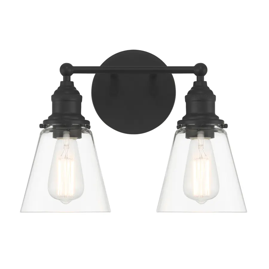 Barwell 2-Light Vanity in Coal Black - Image 2