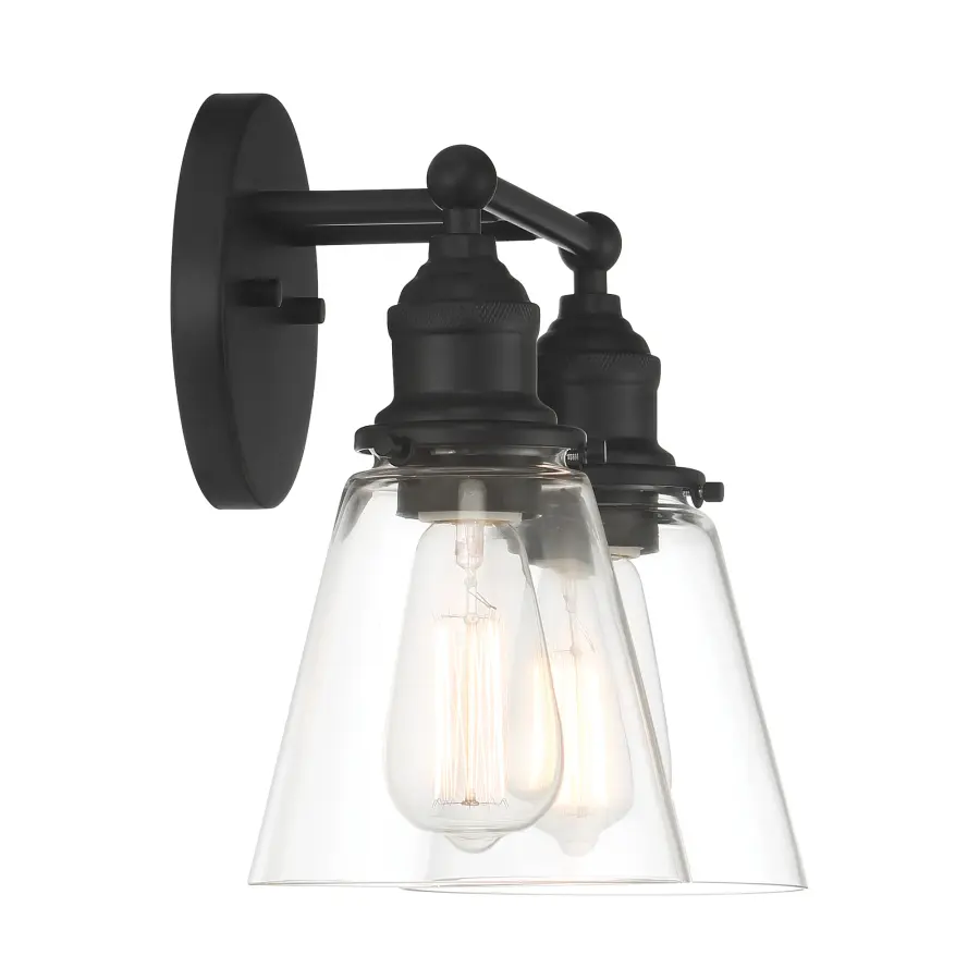 Barwell 2-Light Vanity in Coal Black - Image 3
