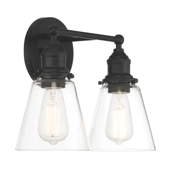 Barwell 2-Light Vanity in Coal Black - Image 4