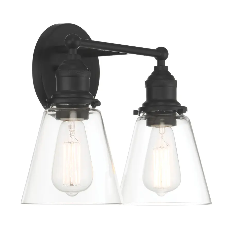 Barwell 2-Light Vanity in Coal Black - Image 4