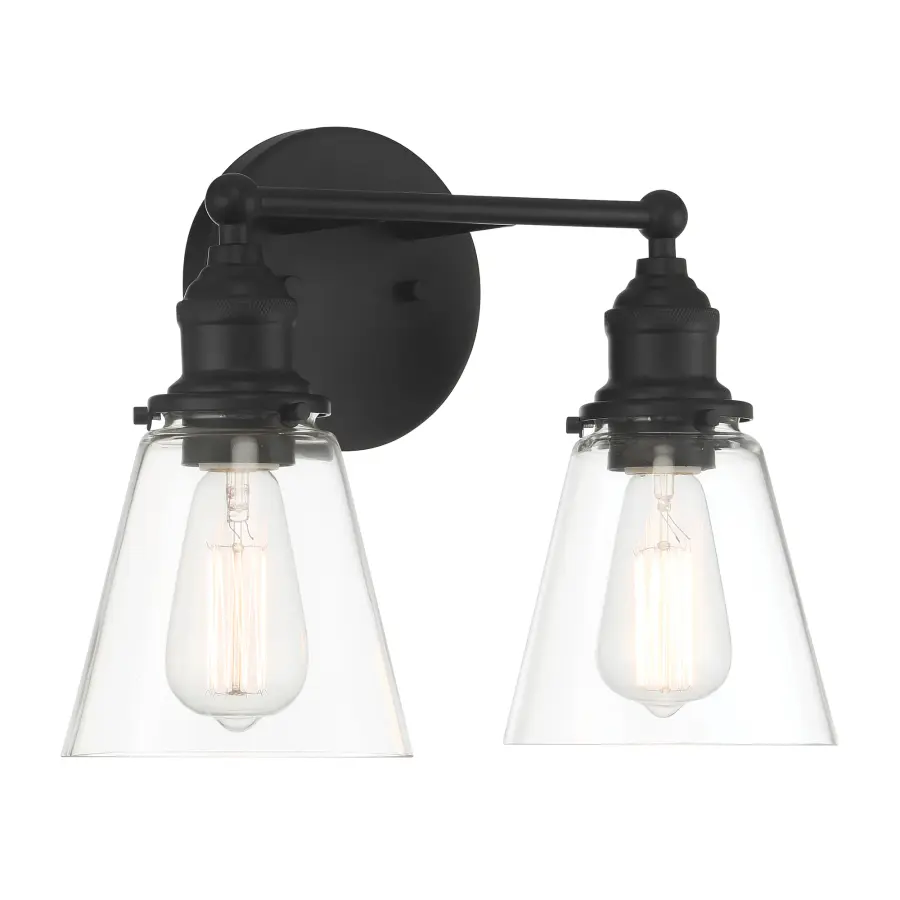 Barwell 2-Light Vanity in Coal Black - Image 5