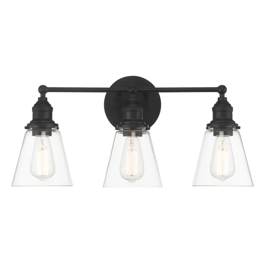 Barwell 3-Light Vanity in Coal Black - Image 1