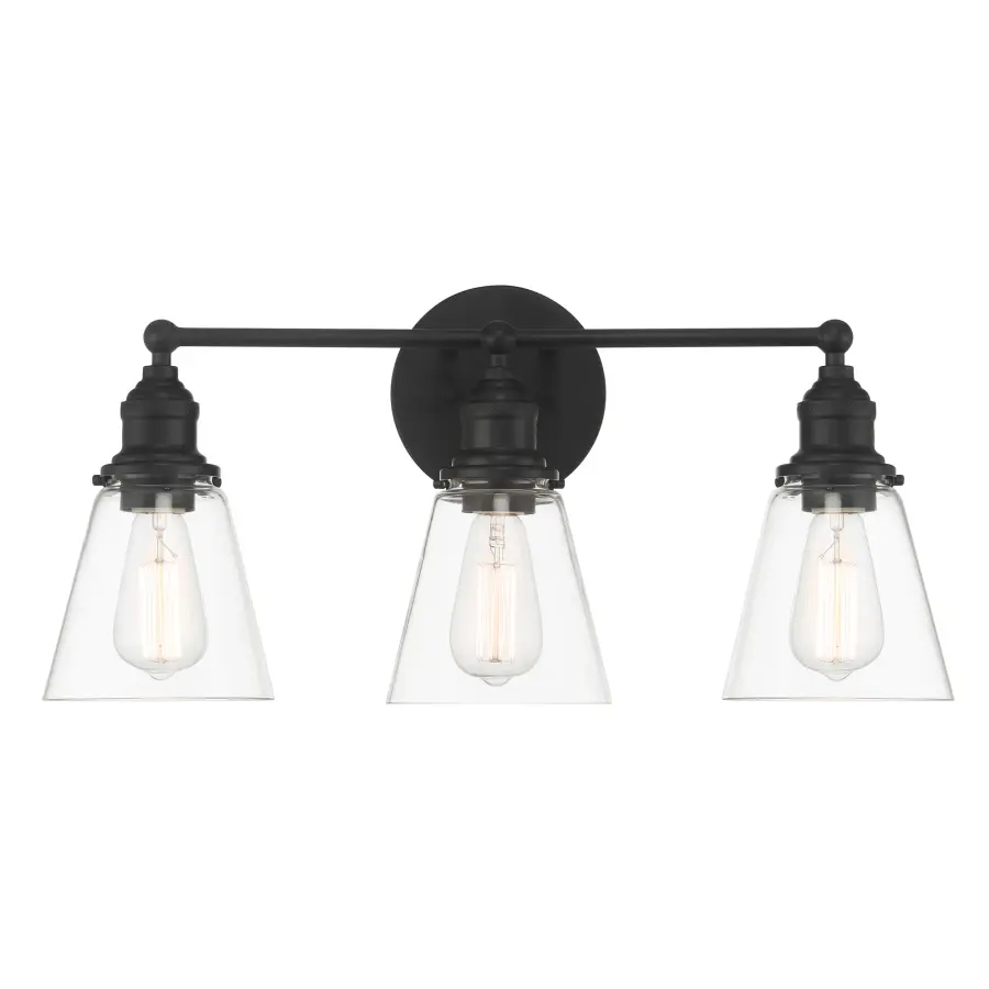 Barwell 3-Light Vanity in Coal Black - Image 2