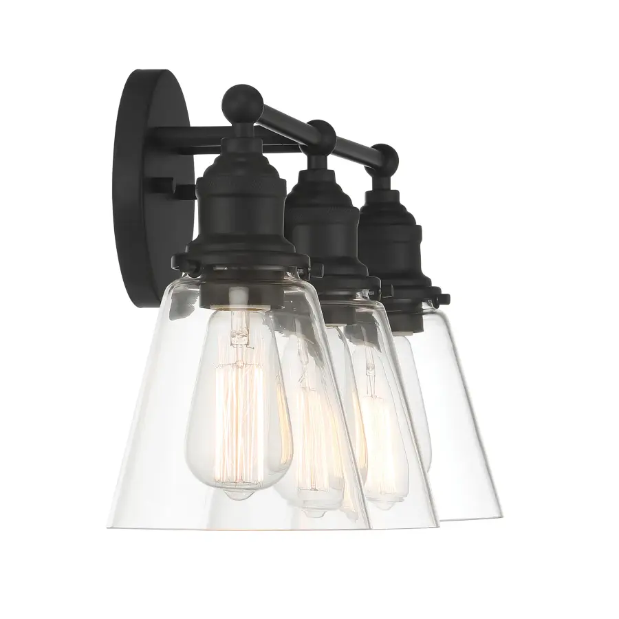 Barwell 3-Light Vanity in Coal Black - Image 3