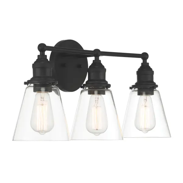 Barwell 3-Light Vanity in Coal Black - Image 4