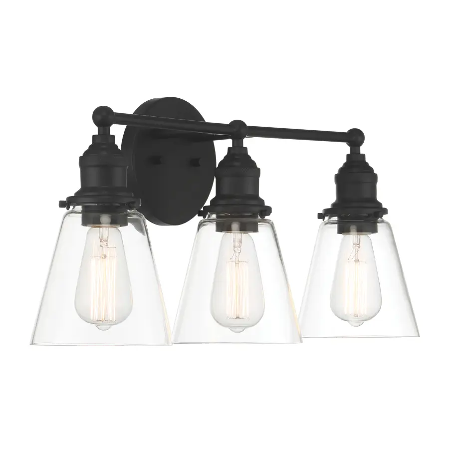 Barwell 3-Light Vanity in Coal Black - Image 4