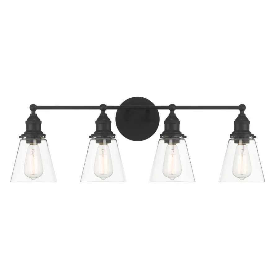 Barwell 4-Light Vanity in Coal Black - Image 1