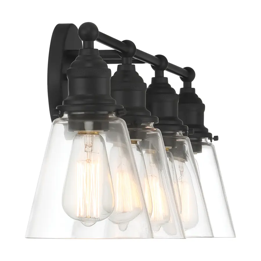 Barwell 4-Light Vanity in Coal Black - Image 3