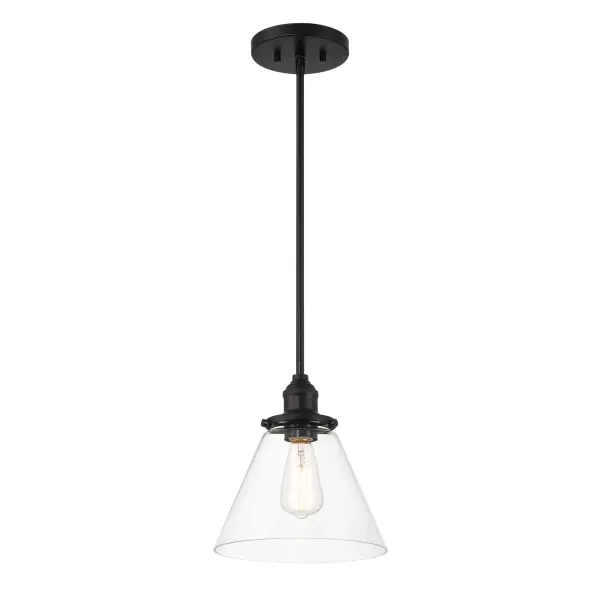 Barwell 1-Light Mini Pendant in Coal Black - Image 1