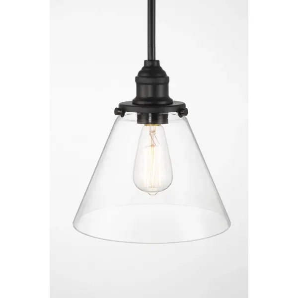 Barwell 1-Light Mini Pendant in Coal Black - Image 2