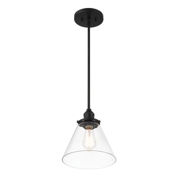 Barwell 1-Light Mini Pendant in Coal Black - Image 3