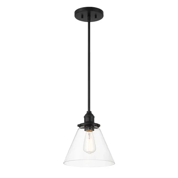Barwell 1-Light Mini Pendant in Coal Black - Image 5