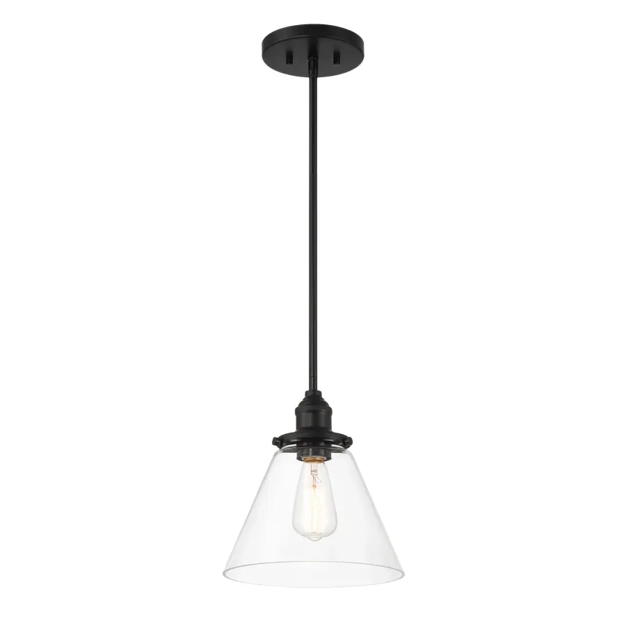 Barwell 1-Light Mini Pendant in Coal Black - Image 5