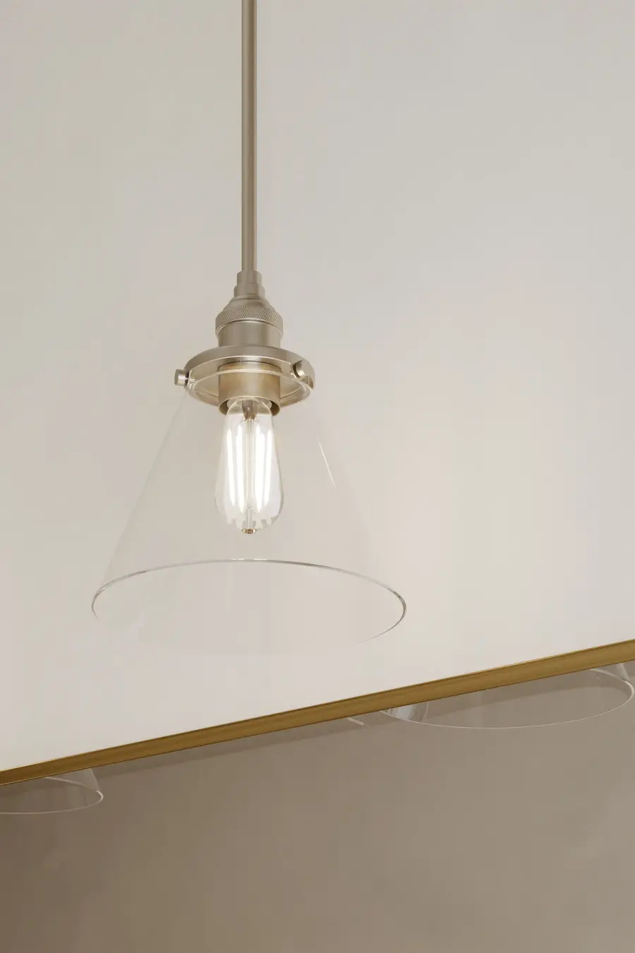 Barwell 10" 1-Light Mini Pendant in Brushed Nickel - Image 2