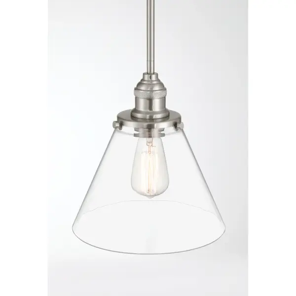Barwell 10" 1-Light Mini Pendant in Brushed Nickel - Image 6