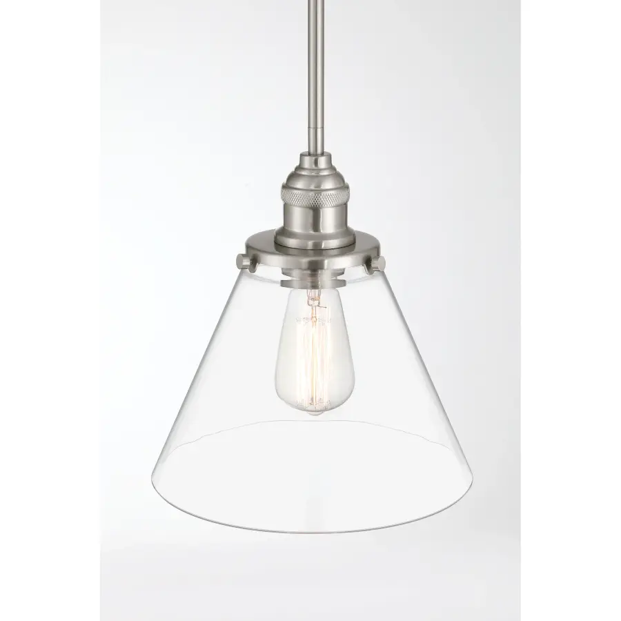 Barwell 10" 1-Light Mini Pendant in Brushed Nickel - Image 6