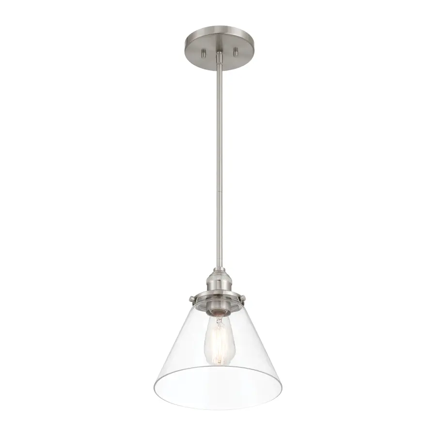 Barwell 10" 1-Light Mini Pendant in Brushed Nickel - Image 7