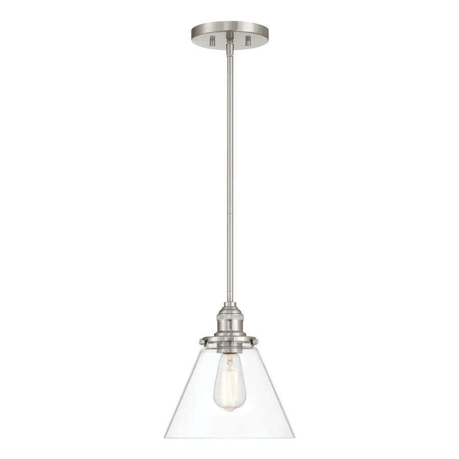 Barwell 10" 1-Light Mini Pendant in Brushed Nickel - Image 8