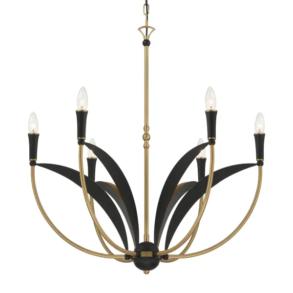 The Miller 6-Light Chandelier combines classic elegance with contemporary sensibility. Its 28-inch width and Legacy Brass finish create a warm, inviting ambiance perfect for dining rooms and entryways.