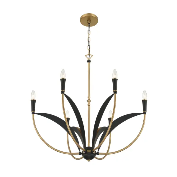 Miller 28.25" 6-Light Chandelier in Legacy Brass - Image 11