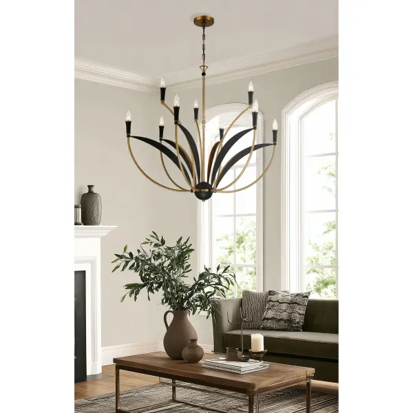 Miller 35.5" 9-Light Chandelier in Legacy Brass - Image 5