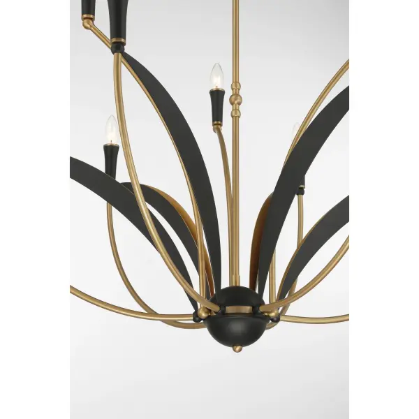 Miller 35.5" 9-Light Chandelier in Legacy Brass - Image 6