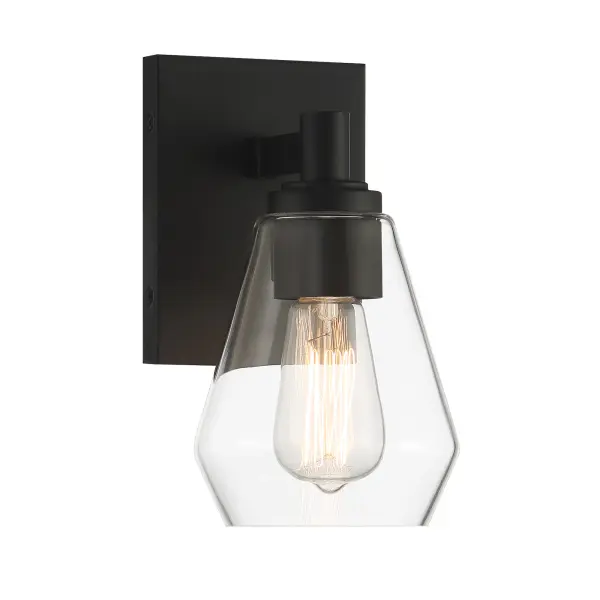 Clarity Single Light Bath Vanity in Coal Black - Image 4