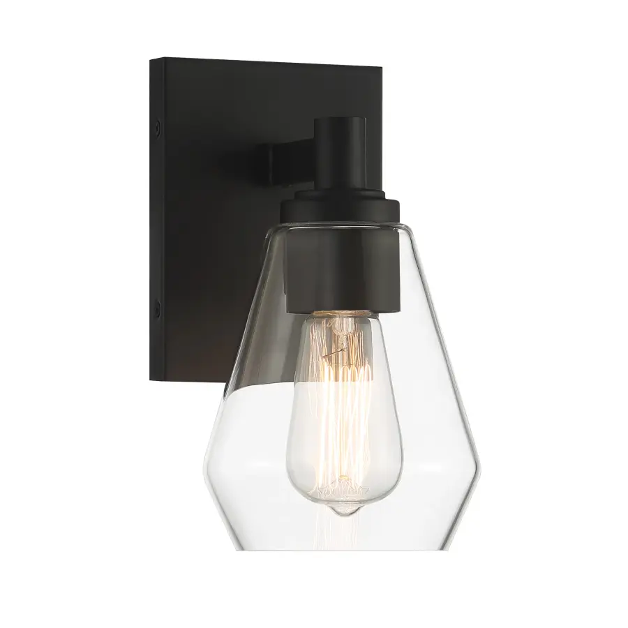 Clarity Single Light Bath Vanity in Coal Black - Image 4