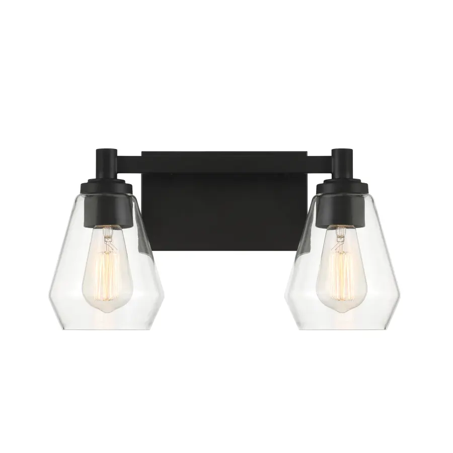 Clarity 2-Light Bath Vanity in Coal Black - Image 2