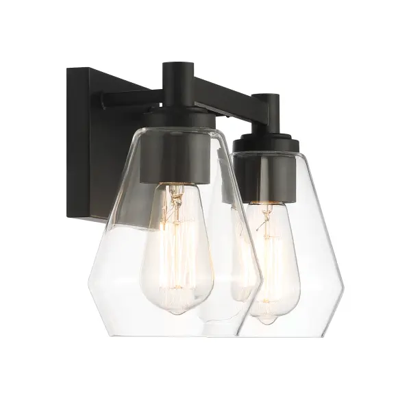 Clarity 2-Light Bath Vanity in Coal Black - Image 3