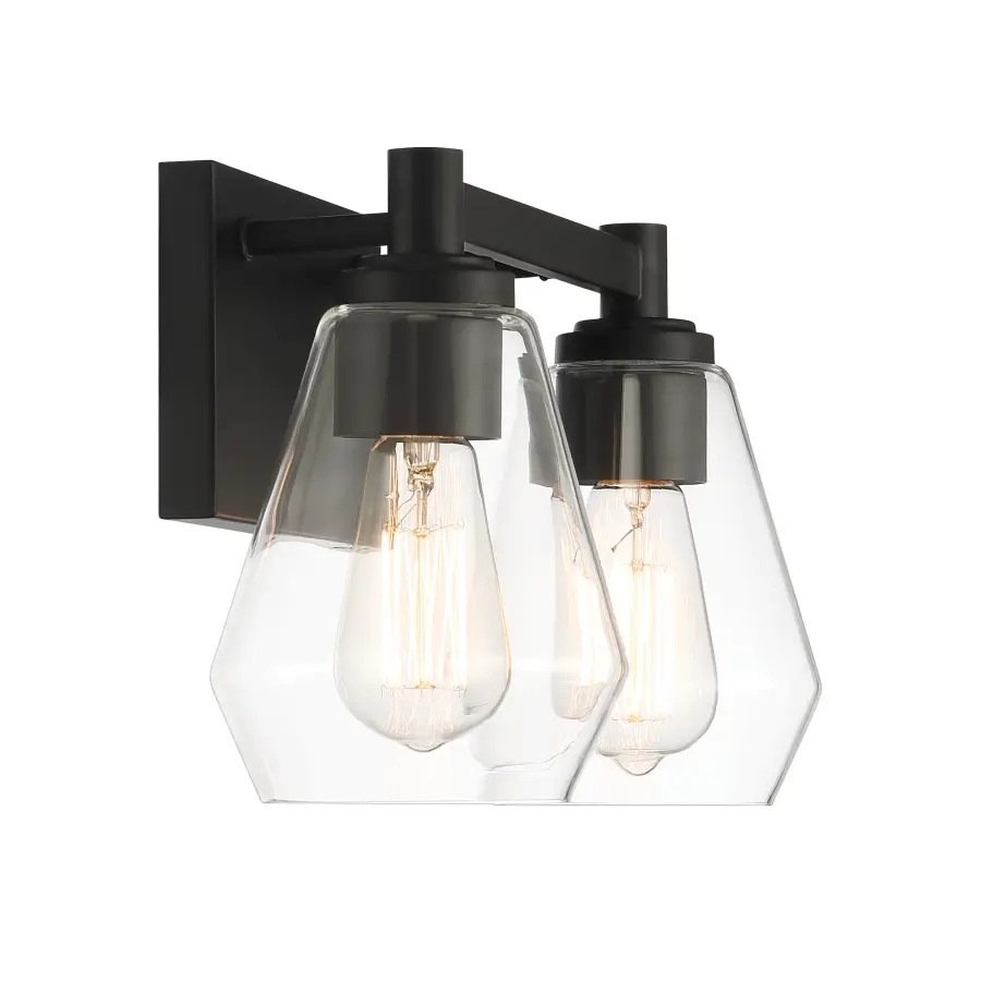 Clarity 2-Light Bath Vanity in Coal Black - Image 3