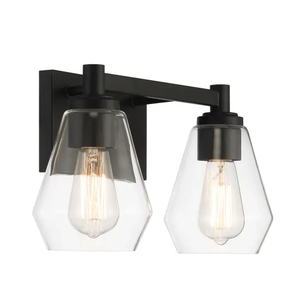 Clarity 2-Light Bath Vanity in Coal Black - Image 4